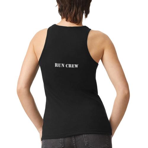 Run Crew (back) - American Apparel Women’s Racerneck Tank