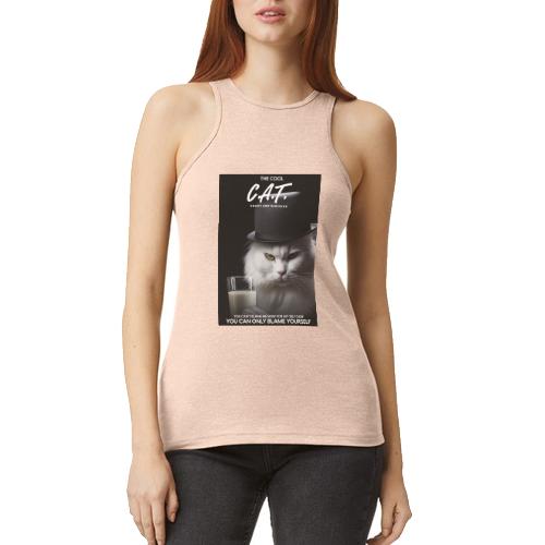 The Cool Cat - American Apparel Women’s Racerneck Tank