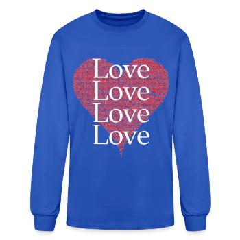 Heart Full of Love - Men's Long Sleeve T-Shirt - royal blue - Front
