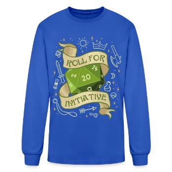 Roll for Initiative - Men's Long Sleeve T-Shirt - royal blue - Front
