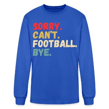 Playful Football Farewell Design - Men's Long Sleeve T-Shirt - royal blue - Front