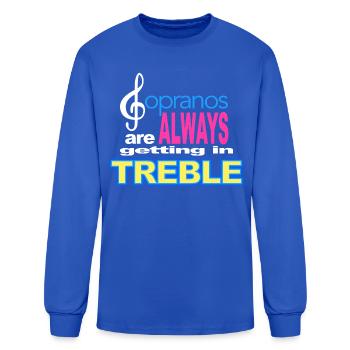 SOPRANOS (white clef) - Men's Long Sleeve T-Shirt - royal blue - Front