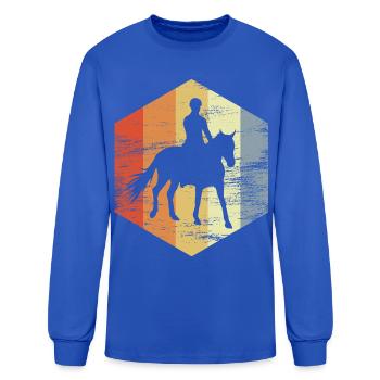 Vintage Horseback Rider - Men's Long Sleeve T-Shirt - royal blue - Front