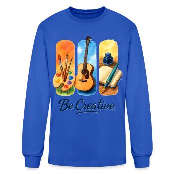 Be Creative  - Men's Long Sleeve T-Shirt - royal blue - Front