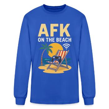 AFK On The Beach - Men's Long Sleeve T-Shirt - royal blue - Front