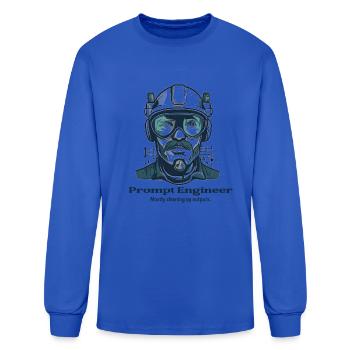 Prompt Engineer Portrait Tee - Men's Long Sleeve T-Shirt - royal blue - Front