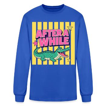 After a While Crocodile - Men's Long Sleeve T-Shirt - royal blue - Front