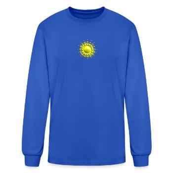 Sunburst Dotburst Orb - Men's Long Sleeve T-Shirt - royal blue - Front