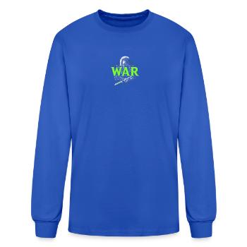 Design du sweat à capuche War Warrior - T-shirt à manches longues Homme - bleu roi - Devant
