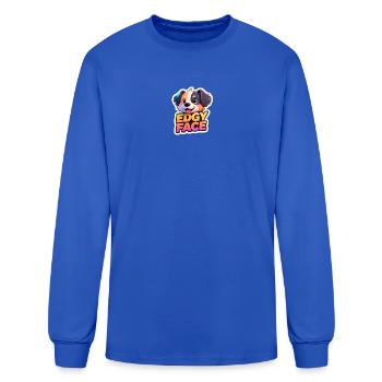 Edgy Face Puppy - Men's Long Sleeve T-Shirt - royal blue - Front