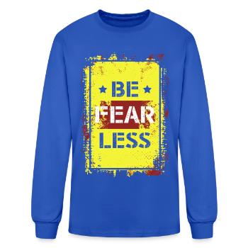 Be Fearless Rough Poster - Men's Long Sleeve T-Shirt - royal blue - Front