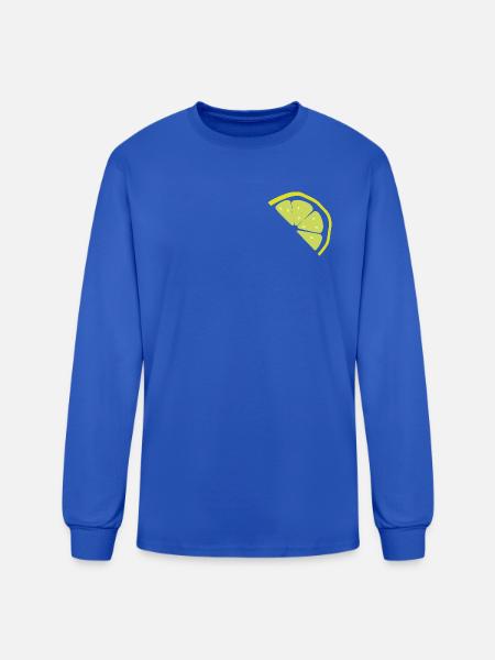 Lemon Slice Neon Pop - Men's Long Sleeve T-Shirt - royal blue