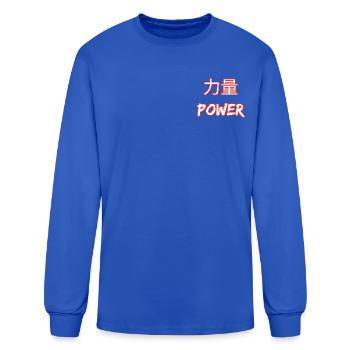 power - Men's Long Sleeve T-Shirt - royal blue - Front