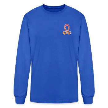 Leo - Men's Long Sleeve T-Shirt - royal blue - Front