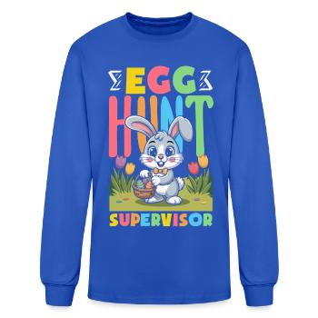 Cute Happy Easter Bunny Egg Hunt Squad - Men's Long Sleeve T-Shirt - royal blue - Front