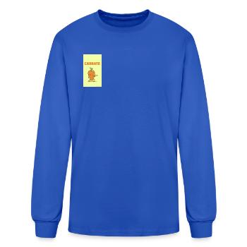 Carrot Mascot Dance Tee - Men's Long Sleeve T-Shirt - royal blue - Front