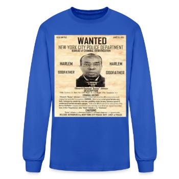 BUMPY JOHNSON (WANTED POSTER) - Men's Long Sleeve T-Shirt - royal blue - Front