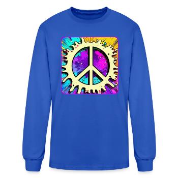 Peace Color Splash - Men's Long Sleeve T-Shirt - royal blue - Front