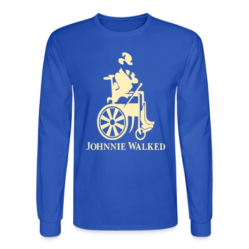 Johnnie Walked, Wheelchair fun, whiskey and roller - Men's Long Sleeve T-Shirt