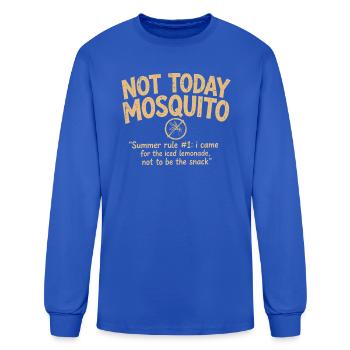Not Today Mosquito Summer Tee - Men's Long Sleeve T-Shirt - royal blue - Front