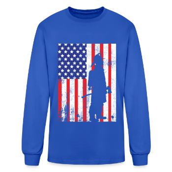 fire hero - Men's Long Sleeve T-Shirt - royal blue - Front