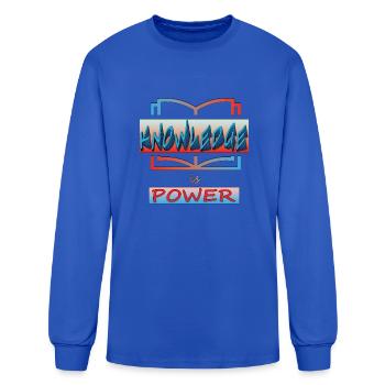 Knowledge is powerful - Informative gift - Men's Long Sleeve T-Shirt - royal blue - Front