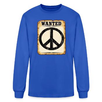 Wanted Peace - Men's Long Sleeve T-Shirt - royal blue - Front