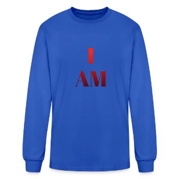 I AM - Men's Long Sleeve T-Shirt - royal blue - Front