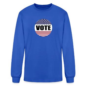 VOTE - Men's Long Sleeve T-Shirt - royal blue - Front