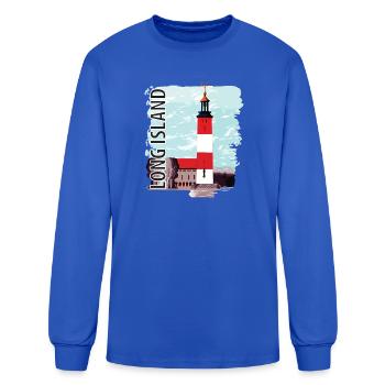Long Island Lighthouse - Men's Long Sleeve T-Shirt - royal blue - Front