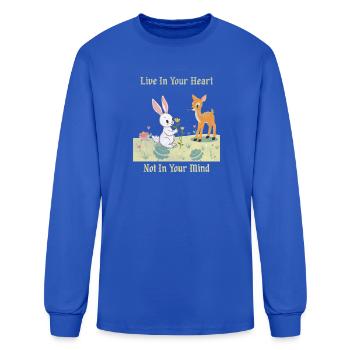 Live In Your Heart Not In Your Mind - Men's Long Sleeve T-Shirt - royal blue - Front
