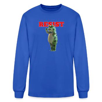 Portland Frog Protest Resist - T-shirt à manches longues Homme - bleu roi - Devant