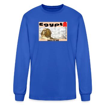 Egypt Soul Source and sphinx - Men's Long Sleeve T-Shirt - royal blue - Front