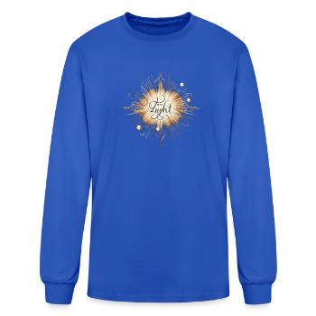 Be the Light Gold Sunburst - Men's Long Sleeve T-Shirt - royal blue - Front