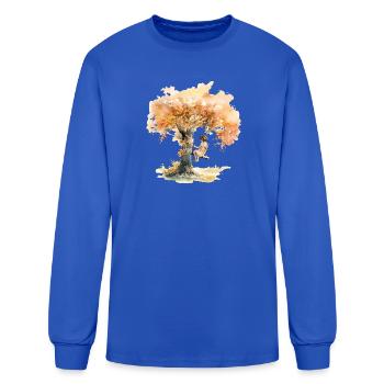 Balançoire d’automne - T-shirt à manches longues Homme - bleu roi - Devant