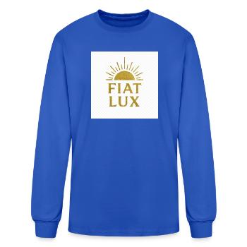 Fiat Lux Gold Sunburst Logo - Men's Long Sleeve T-Shirt - royal blue - Front