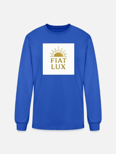 Fiat Lux Gold Sunburst Logo - Men's Long Sleeve T-Shirt - royal blue