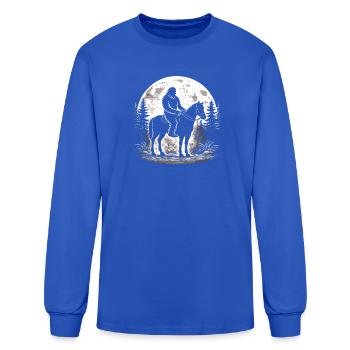 Bigfoot Horse Riding - Men's Long Sleeve T-Shirt - royal blue - Front