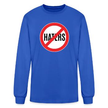 HATERS - Men's Long Sleeve T-Shirt - royal blue - Front