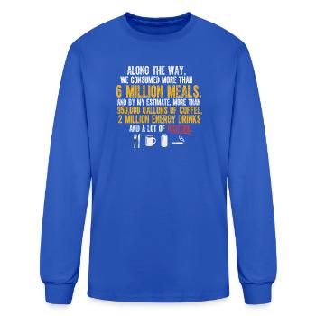 6 Million Meals 2 Million Energy Drinks - Men's Long Sleeve T-Shirt - royal blue - Front