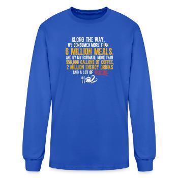 6 Million Meals 2 Million Energy Drinks - Men's Long Sleeve T-Shirt - royal blue - Front