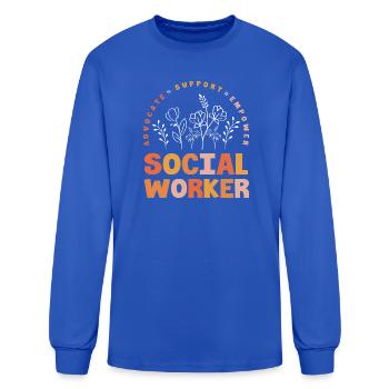 School Social Worker School Class - Men's Long Sleeve T-Shirt - royal blue - Front