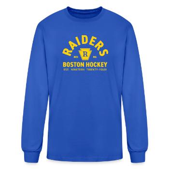Raiders Boston Hockey Shirt - Men's Long Sleeve T-Shirt - royal blue - Front