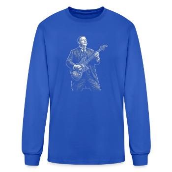 William Howard Taft Vintage Guitarist in Suit - Men's Long Sleeve T-Shirt - royal blue - Front