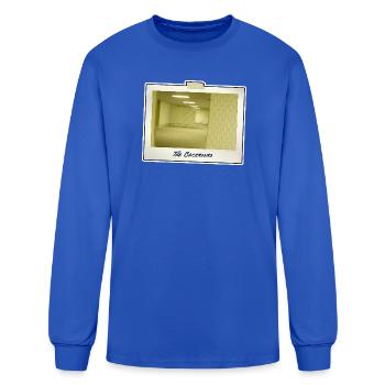 Backrooms Polaroid Photo Yellow Corridor - Men's Long Sleeve T-Shirt - royal blue - Front