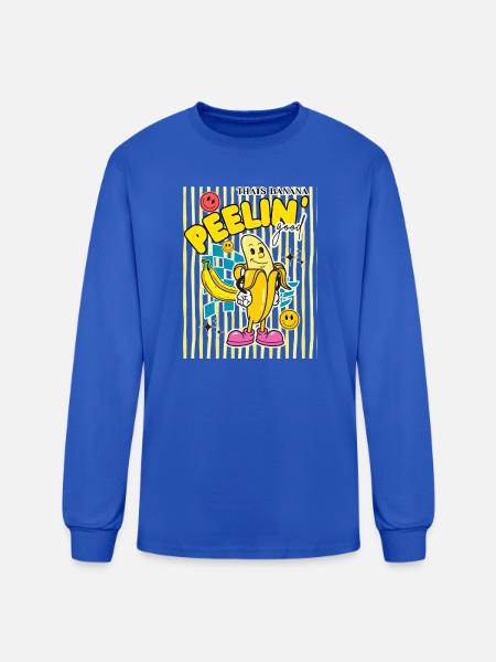 Peelin' Good Banana Retro - Men's Long Sleeve T-Shirt - royal blue