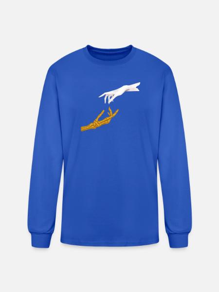 Glittering Hand Connection - Men's Long Sleeve T-Shirt - royal blue