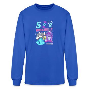Sock Hop Party Rockabilly - Men's Long Sleeve T-Shirt - royal blue - Front