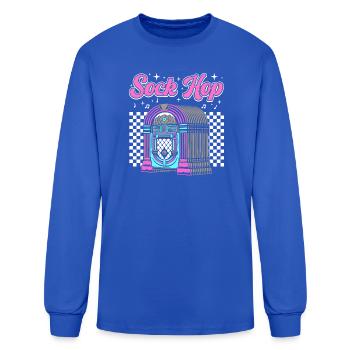 950s Party Sock Hop - Men's Long Sleeve T-Shirt - royal blue - Front
