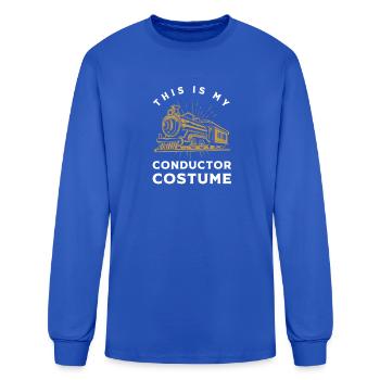 Train Conductor Railroad Train - Men's Long Sleeve T-Shirt - royal blue - Front